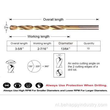 HSS Twist Drill Bits Metal Drill Ideaal